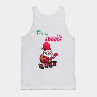 Merry Christmas Santa Gnome Tank Top